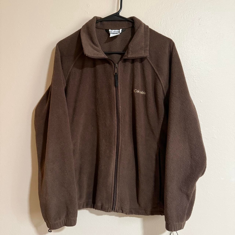 Columbia Brown Zip Up Fleece Size XL